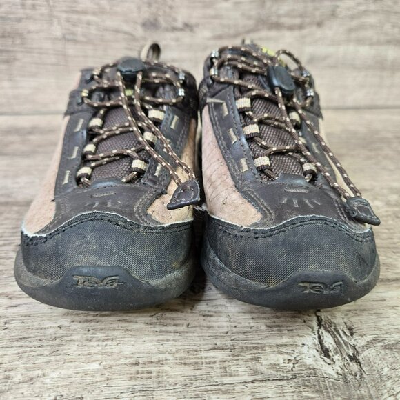 Teva Hiking Walking Shoes Youth Boys 12 Brown & Black Leather Sneaker Tideseal - Picture 2 of 10